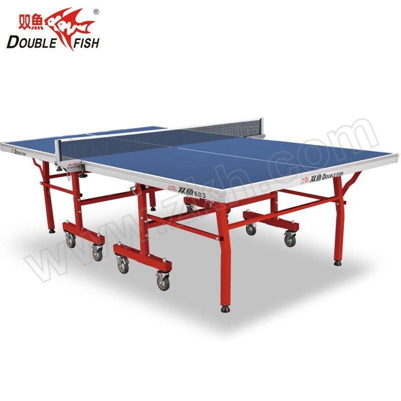 DOUBLEFISH/双鱼 乒乓球桌 603 移动折叠式 18mm 可升降 蓝色 1台