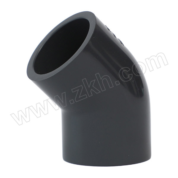 SHCN/协羽塑胶 UPVC45°弯头(化工管配件) dn90 国标 1.6MPa 适配管外径90mm 深灰色 1个
