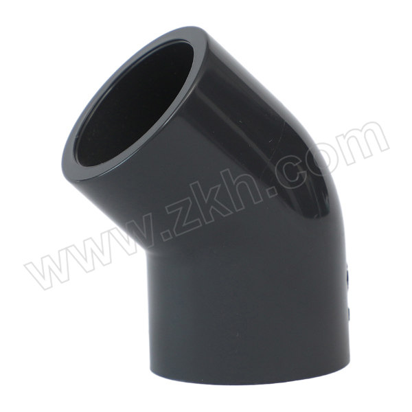 SHCN/协羽塑胶 UPVC45°弯头(化工管配件) dn90 国标 1.6MPa 适配管外径90mm 深灰色 1个