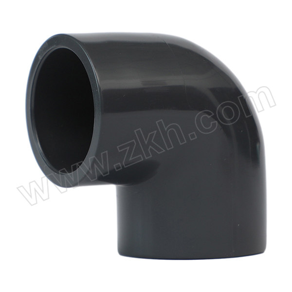 SHCN/协羽塑胶 UPVC90°弯头(化工管配件)美标 1/2" 1.6MPa 适配管外径21.34mm 深灰色 1个