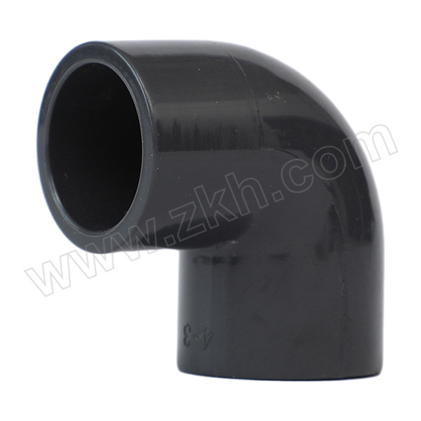 SHCN/协羽塑胶 UPVC90°弯头(化工管配件)美标 1/2" 1.6MPa 适配管外径21.34mm 深灰色 1个