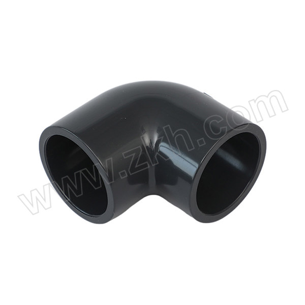 SHCN/协羽塑胶 UPVC90°弯头(化工管配件)美标 1/2" 1.6MPa 适配管外径21.34mm 深灰色 1个