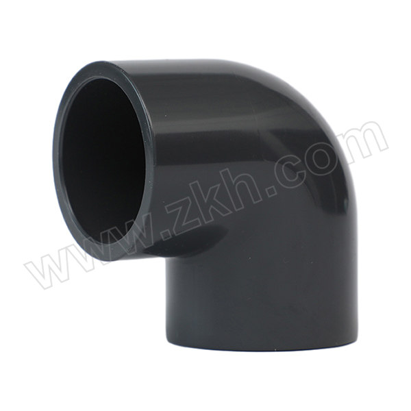 SHCN/协羽塑胶 UPVC90°弯头(化工管配件)美标 1/2" 1.6MPa 适配管外径21.34mm 深灰色 1个