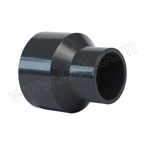 SHCN/协羽塑胶 UPVC异径直接(化工管配件)美标 2"×1" 1.6MPa 适配管外径60.33×33.4mm 深灰色 1个