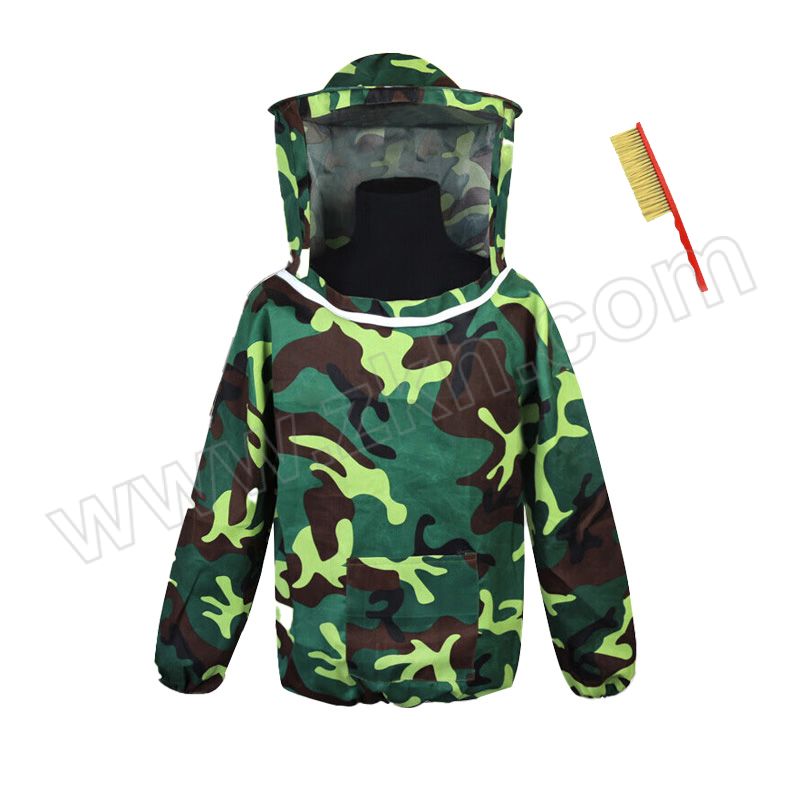 JIUZHEN/久臻 连帽防蜂服套装 ZST103 均码 含迷彩色上衣×1+刷子×1 1套