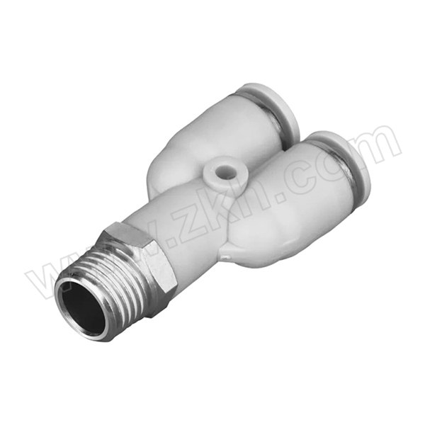 ANAIKE Y型螺纹三通 PYB4M6-S 金属+塑料 快插4mm-快插4mm-外螺纹M6 1个