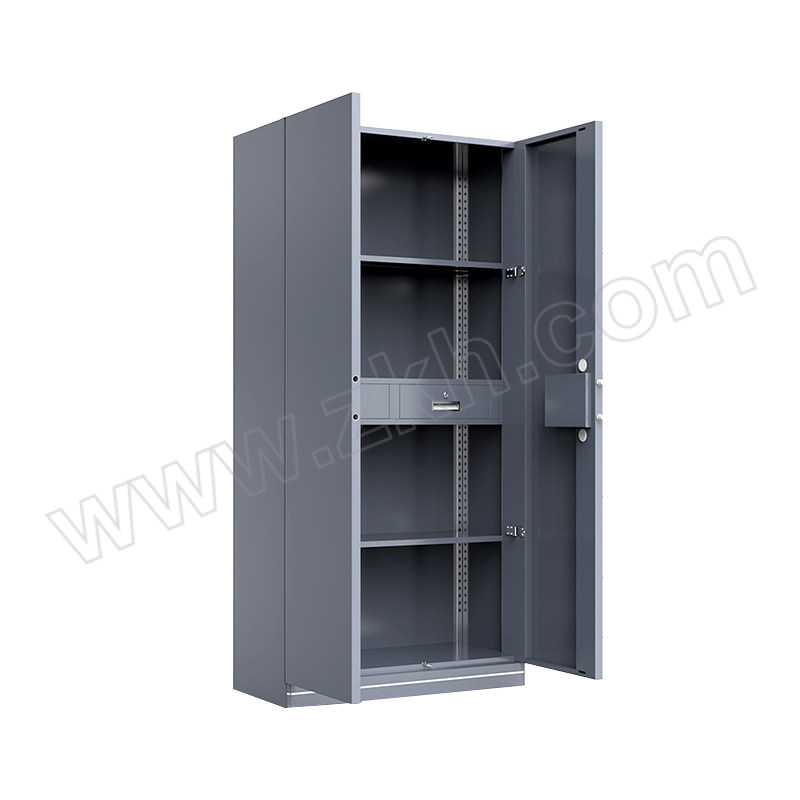 FABAO/发堡 对开门指纹密码锁保密柜 FBBJG-01 尺寸90×43×185cm 层板承重50kg 灰色 1台