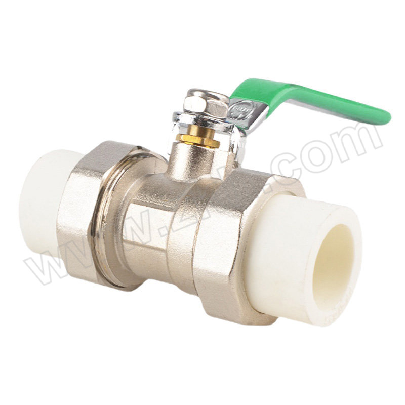 JIELIU/杰流 PPR双活接热熔球阀 接管尺寸25×25mm 压力0.8MPa 黄铜电镀阀体 1个