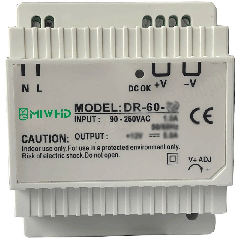 MIWHD DR-60系列轨道式直流开关电源 DR-60-24 DC24V 2.5A 1个