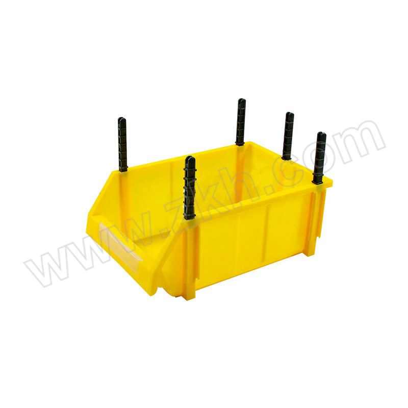 ZHLA/中环力安 斜口组合式零件盒 ZHLA-ZZH-045 400×250×160mm 黄色 含支柱×5+挡板×1 1个