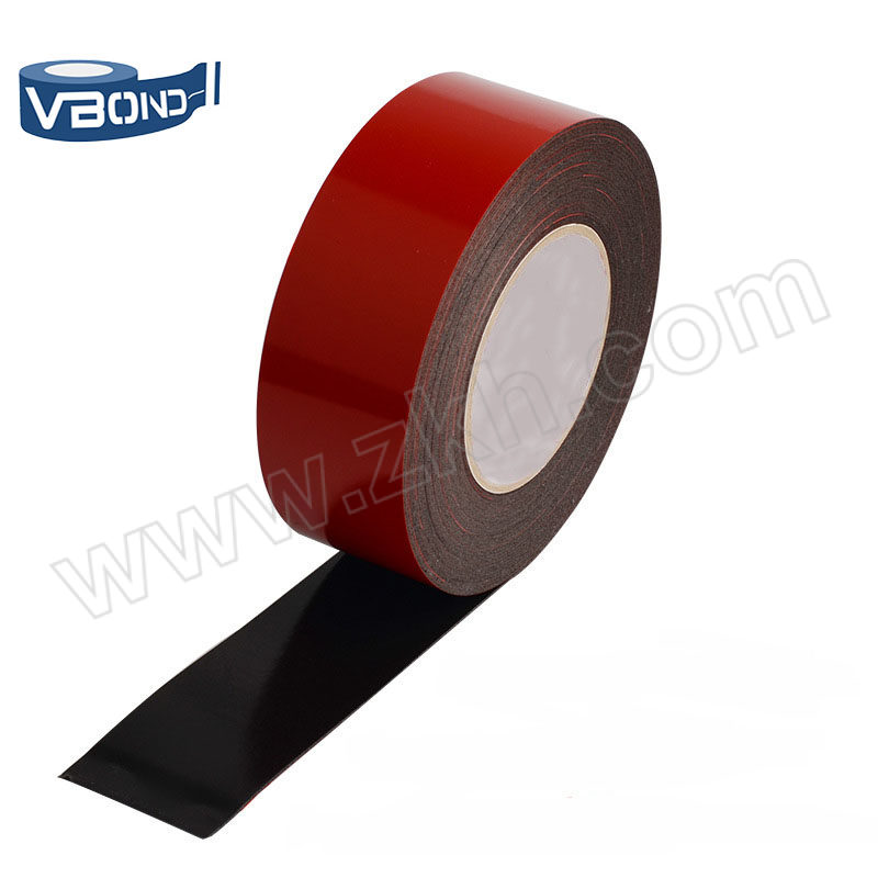 VBOND PE泡棉双面胶带 BD-36 3mm×20mm×10m 红膜黑胶 1卷