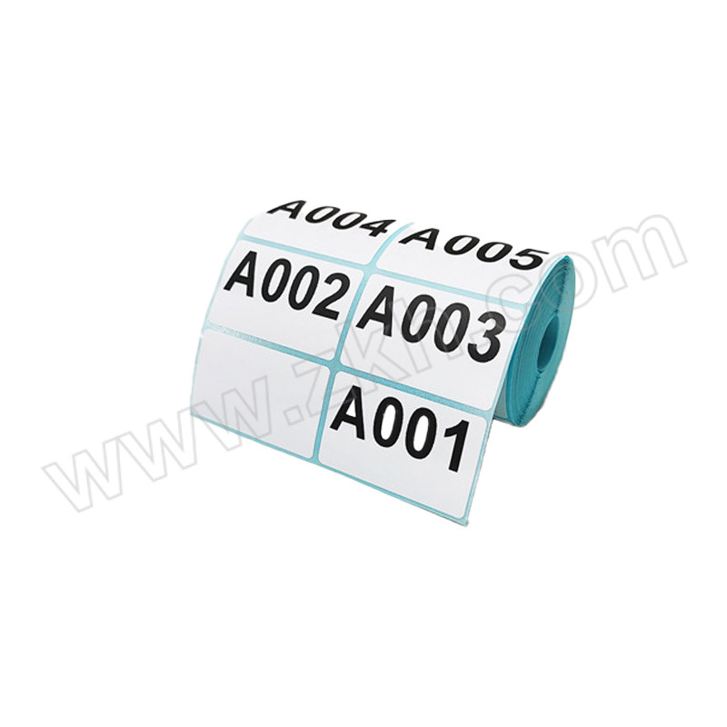TENCODE/泰码讯 编号标签纸 50×30mm 双排 热敏纸 管芯内径40mm A001-A999 1000贴 1卷