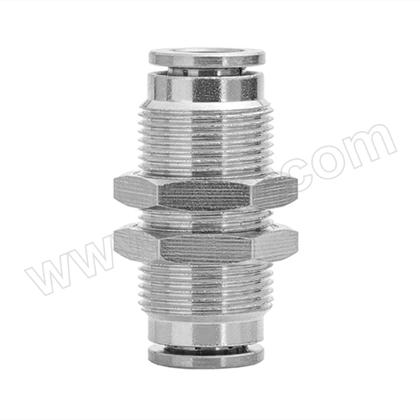 ANAIKE 隔板直通 BPM8 黄铜镀镍 快插8mm-快插8mm 1个