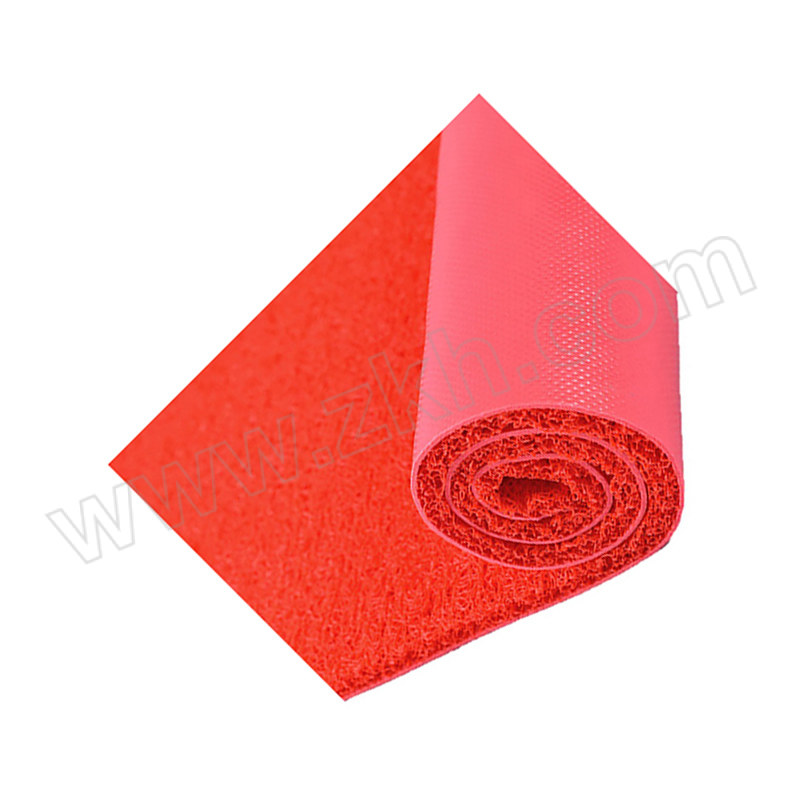 ZKH/震坤行 PVC防滑丝圈地垫 SCB-15R 1.2×18m 红色 厚13-15mm 1卷