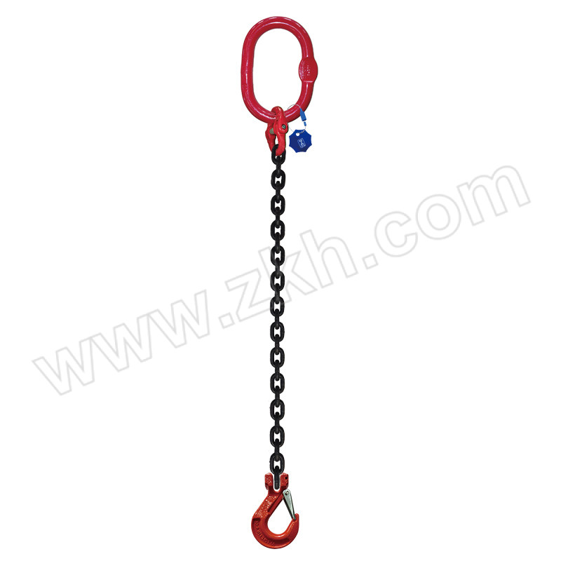 SPM/萨佩姆 单腿链条索具 SPM16-1061 07 额定载荷1.12t 使用长度7m 配羊角带舌吊钩 链条直径6mm 1个
