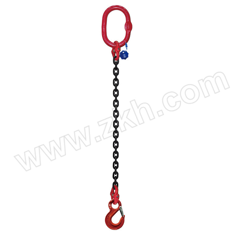 SPM/萨佩姆 单腿链条索具 SPM16-3131 025 额定载荷5.3t 使用长度2.5m 配眼型带舌吊钩 链条直径13mm 1个