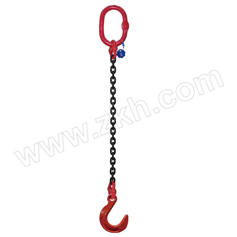 SPM/萨佩姆 单腿链条索具 SPM16-6101 015 额定载荷3.15t 使用长度1.5m 配大眼宽口吊钩 链条直径10mm 1个