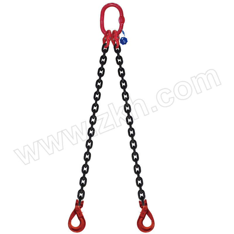SPM/萨佩姆 双腿链条索具 SPM16-2062 01 0°~45°额定载荷1.6t 使用长度1m 配羊角自锁安全钩 链条直径6mm 1个
