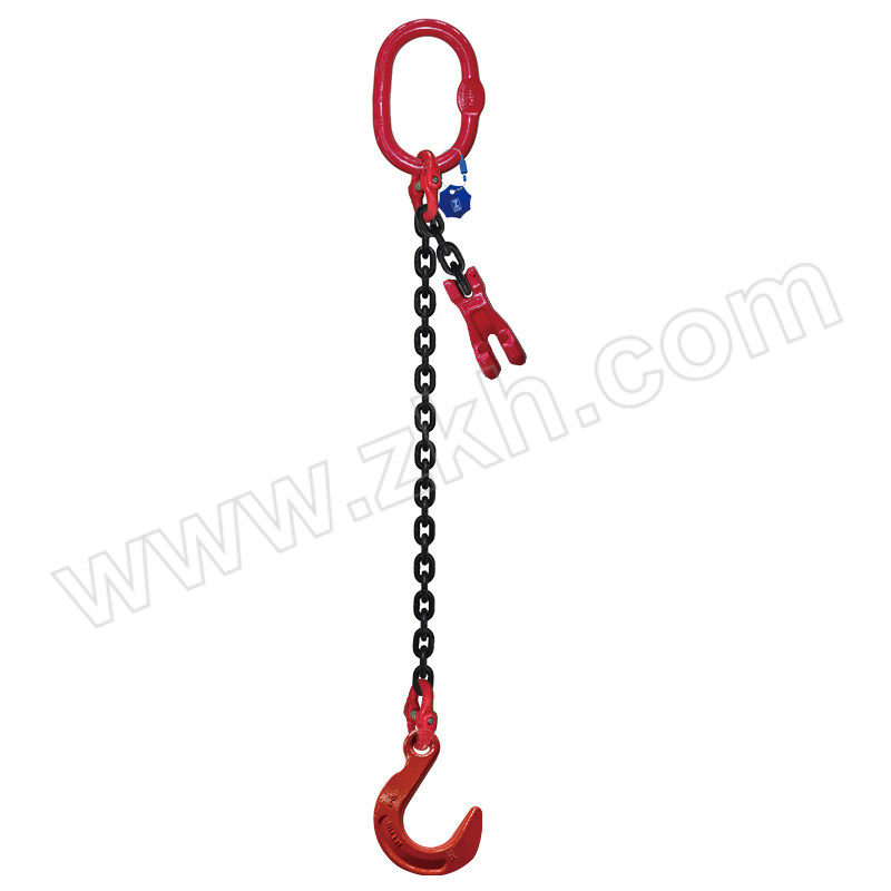 SPM/萨佩姆 配调节器单腿链条索具 SPM17-6061 025 额定载荷1.12t 使用长度2.5m 配大眼宽口吊钩 链条直径6mm 1个