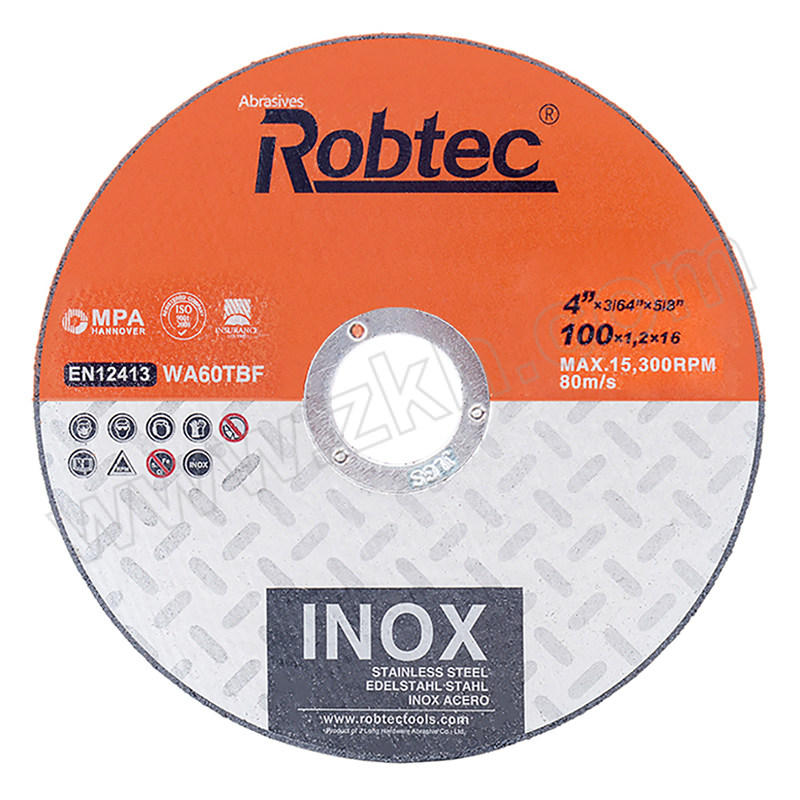 ROBTEC/菊龙诺克 黑色双网金属切割片 100×1.2×16 标准型800片 1箱