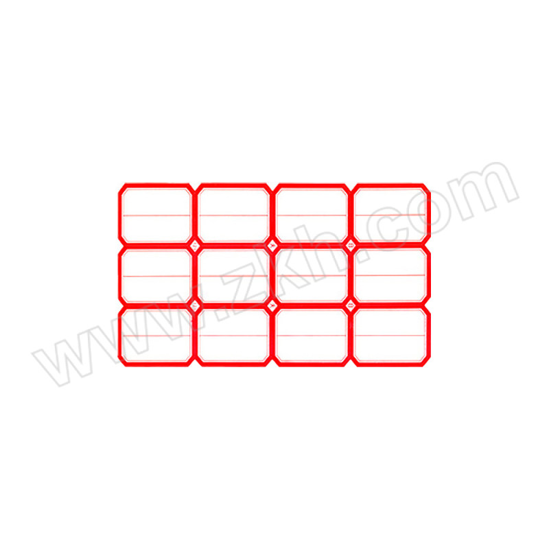TENCODE/泰码讯 不干胶标签贴纸 51×38mm 红白色 12片×68张 1本