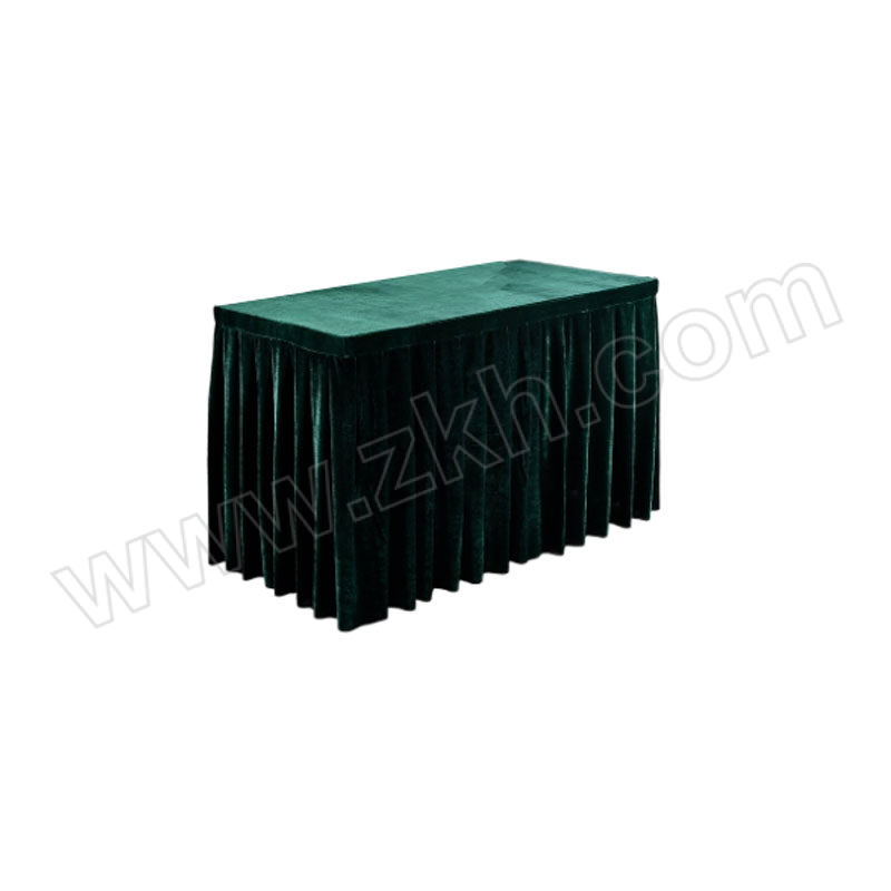 XWH/希万辉 金丝绒会议桌布 XWH-ZB-001 墨绿色120×40×75cm 1个