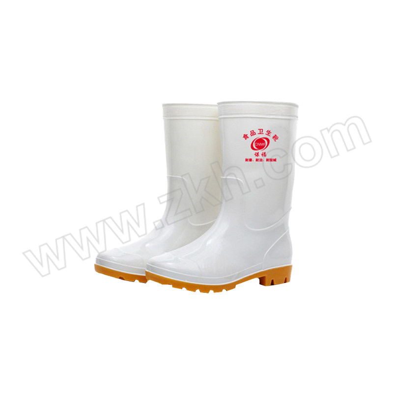 CNMF/谋福 食品卫生防护雨鞋 高筒 42码 白色 1双