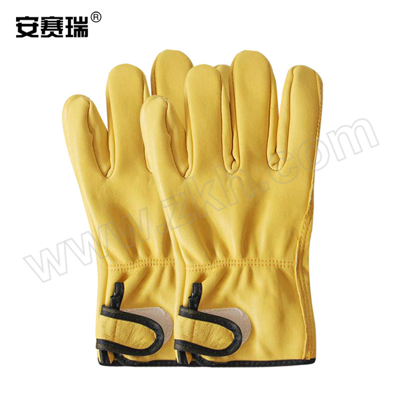 ANSAIRUI/安赛瑞 短款电焊氩弧焊手套 3E00044 均码 黄色 长约23cm 1双