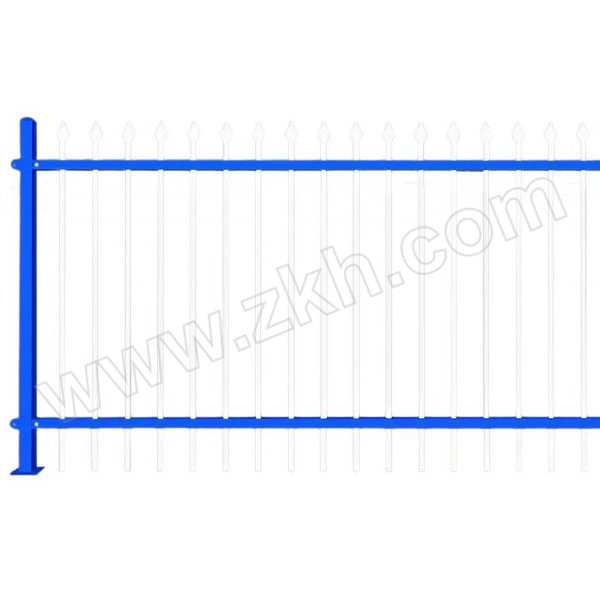 QM/秋陌 锌钢护栏 高1m×3m（二横梁） 含护栏×1+底盘立柱×1+横梁×2 塑厚：立柱50方×0.6mm 横梁40方×0.4mm 竖管19方0.3mm 1套
