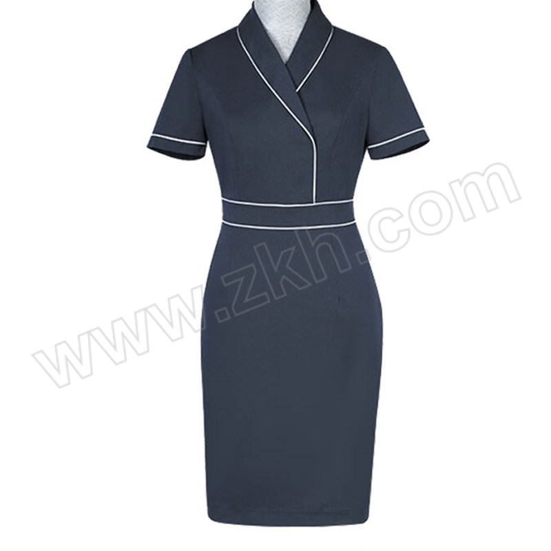 ALINIU/阿力牛 酒店前台工作连衣裙 AGF282 2XL 藏青色 1件