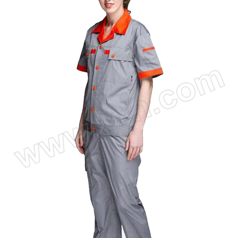 ALINIU/阿力牛 夏季工作服套装 AGF283 L 中灰色 含上衣×1+裤子×1 1套