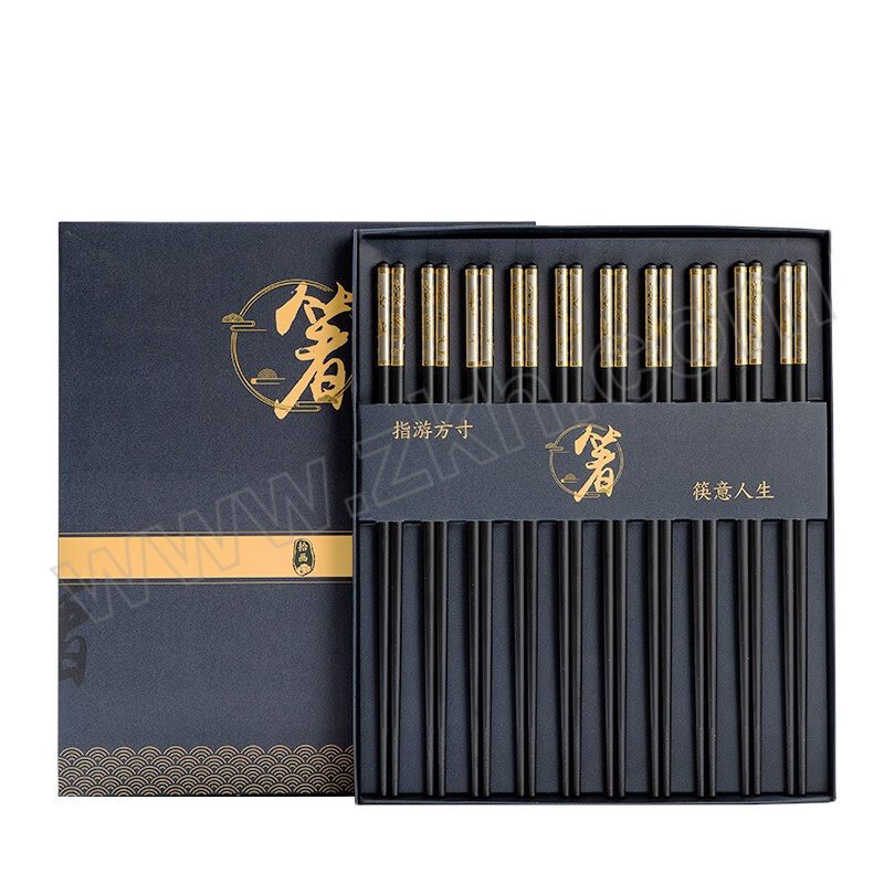 SHIYONG/十咏 合金筷10双礼盒装矫龙乘云款 长27cm 1盒
