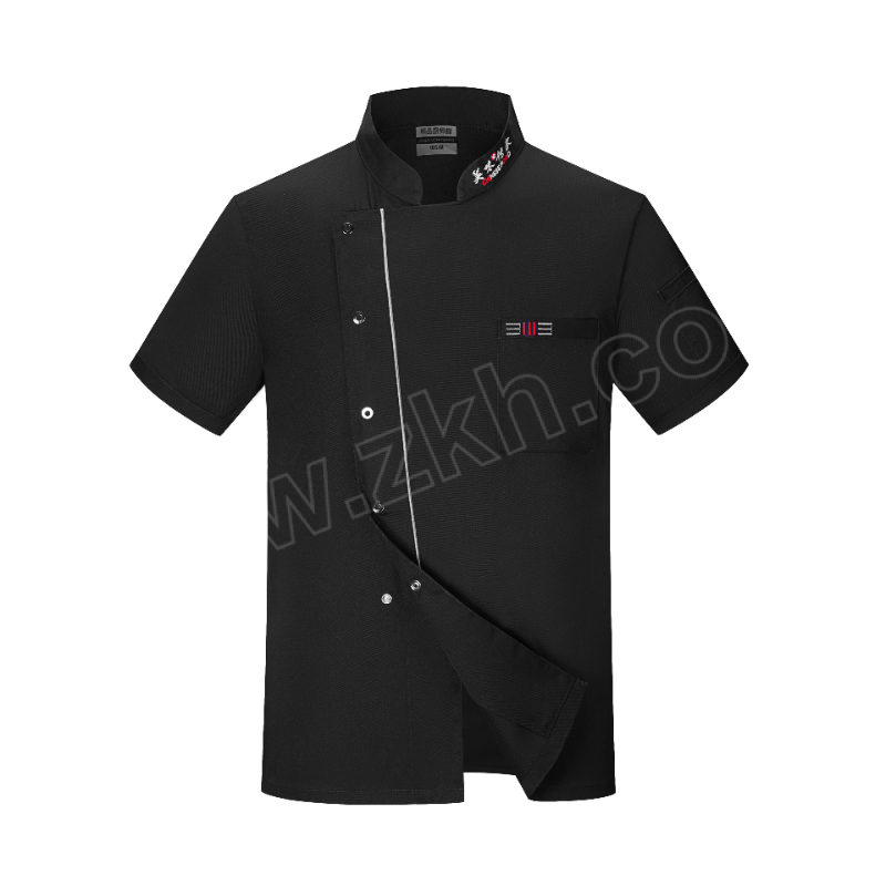 QIANYIYANG/千以扬 夏季短袖厨师服 TY-TL1659 4XL 黑色 1件