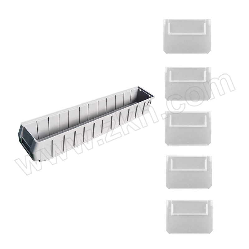 ZHLA/中环力安 分隔式零件盒 ZHLA-LJH-019 小号600×117×90mm 灰色箱体×1+隔板×5 1组