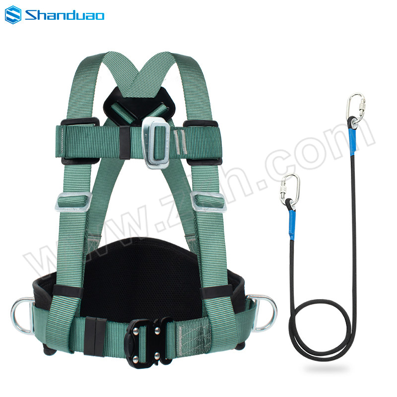 SHANDUAO/山都澳 半身式安全带单小钩连接绳套装 AD8903 含安全带×1+1.8m单小钩连接绳×1 送手套×1副 1套