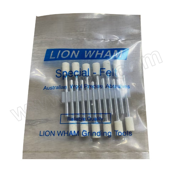 LION WHAM/狮威 圆柱形羊毛磨头 3mm柄径 磨头直径6mm 1只