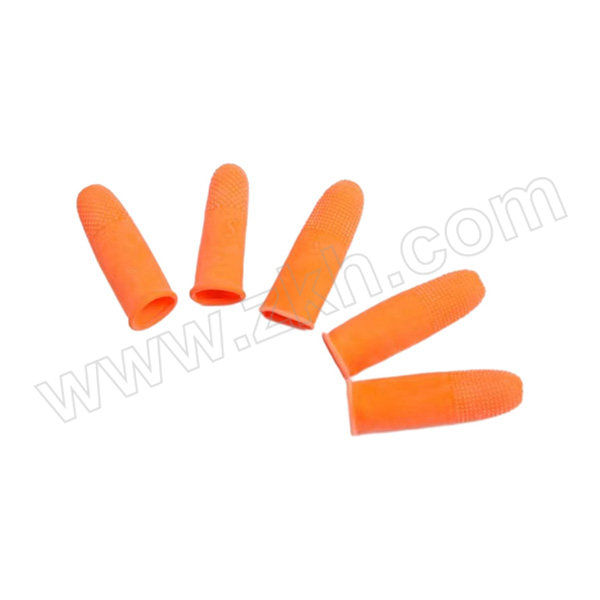 LONGHUATAI/隆华泰 一次性点钞橙色防滑乳胶指套 501 M 防滑 约300个 1包