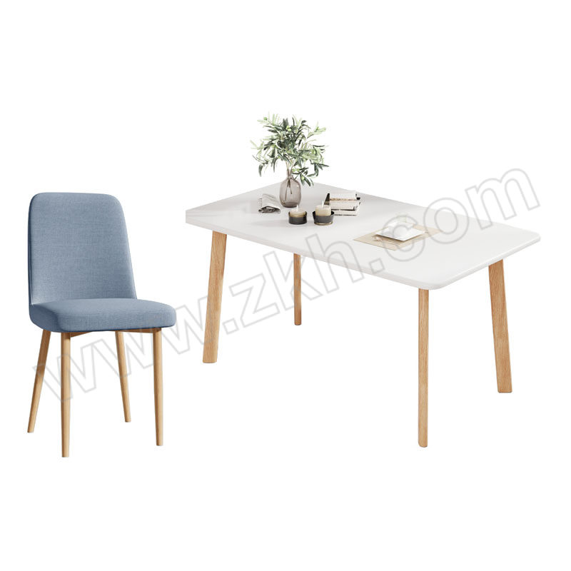 SX/韶希 简约暖白色100cm一桌两椅 SX-QTZ-548 桌子尺寸1000×500×750mm 椅子尺寸410×400×850mm 1套