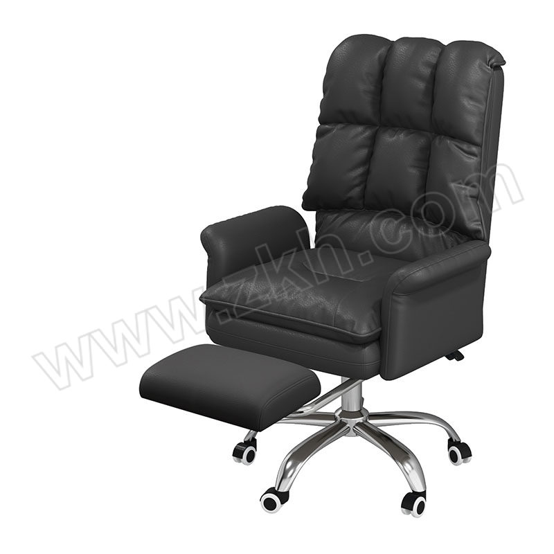 SX/韶希 黑色办公电脑椅乳胶款带脚凳 SX-BGY-19 尺寸600×370×1140~1260mm 1把