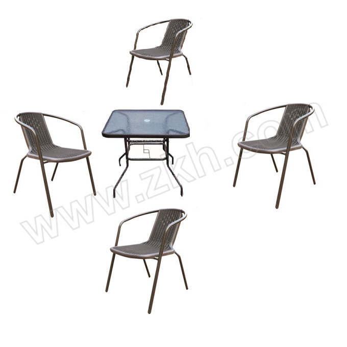 HousekeeperRu/小如管家 户外休闲桌椅组合有孔方桌 XRZ001 500×540×700mm 1套