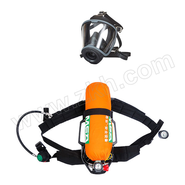MSA/梅思安 AX2300自给式空气呼吸器 10240486 使用时间45min 含6.8L碳纤维气瓶+有表瓶阀+中号G1面罩 不带气 1套