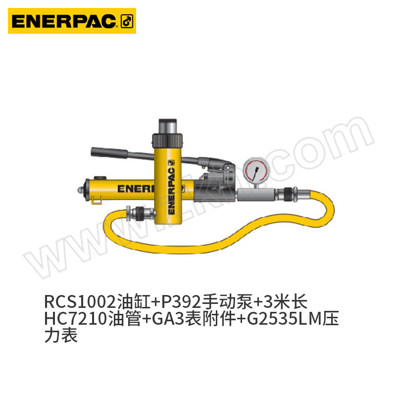 ENERPAC/恩派克 100t薄型液压油缸RCS1002套件 RCS1002+P392+3HC7210+GA3+G2535LM 行程57mm 本体高度141mm 1套