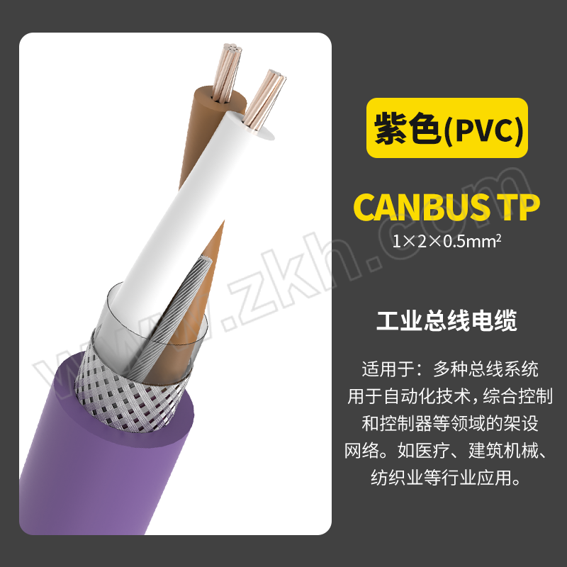 ZHAOLONG/兆龙 CANBUS-TP-PVC护套屏蔽总线 ZL5104005 1米