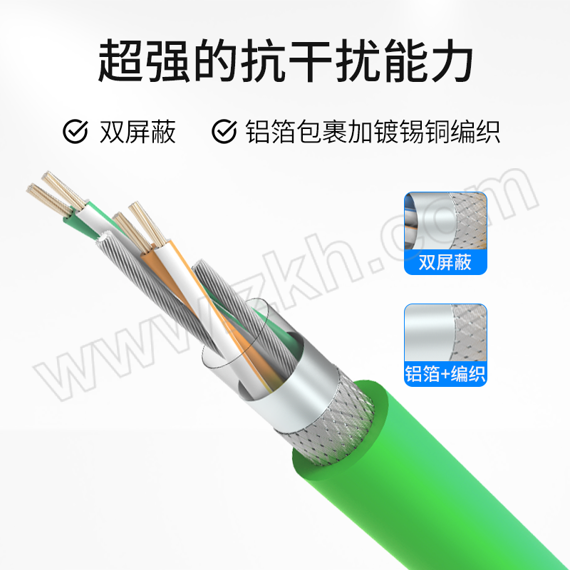 ZHAOLONG/兆龙 EtherCAT-PVC护套屏蔽网线 ZL5208044 1米