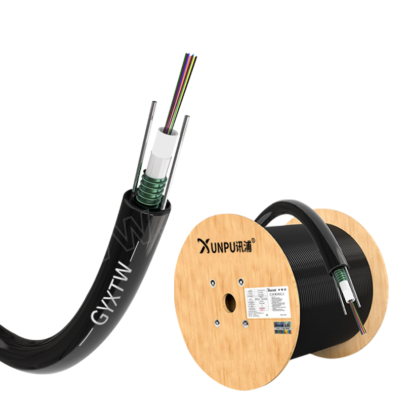 XUNPU/讯浦 GYXTW-4B1单模轻铠4芯室外光缆 GYXTW-4B1 中心管束式光缆光纤线 1米