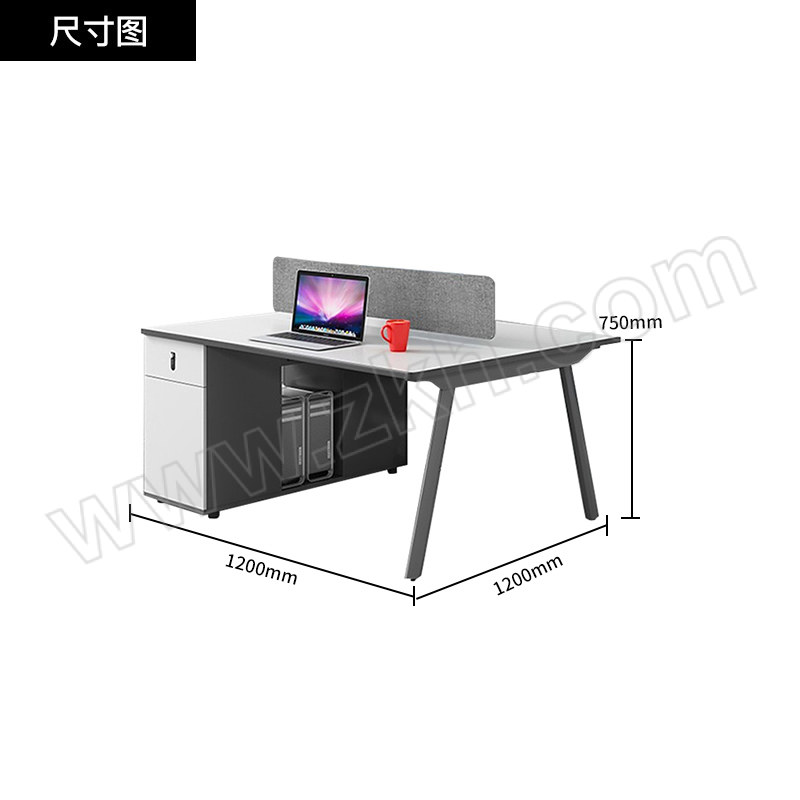 SH/斯翰 两人位职员办公桌含柜 PF-06 1张
