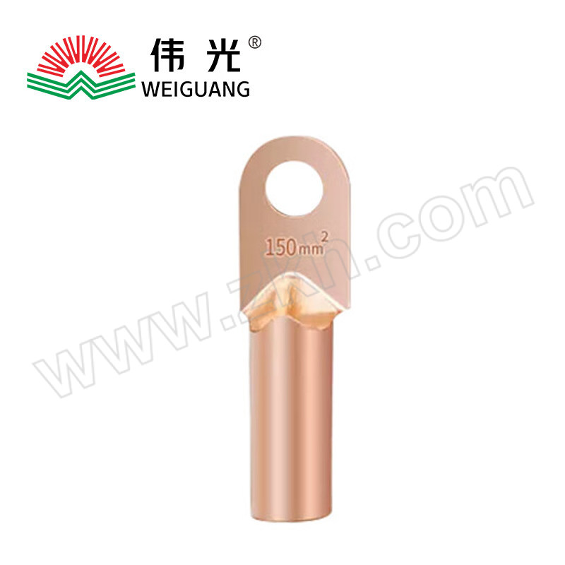 WEIGUANG/伟光 DT紫铜国标接线端子 DT-150铜接头 150平方单孔电缆铜接头 酸洗 1只 1只