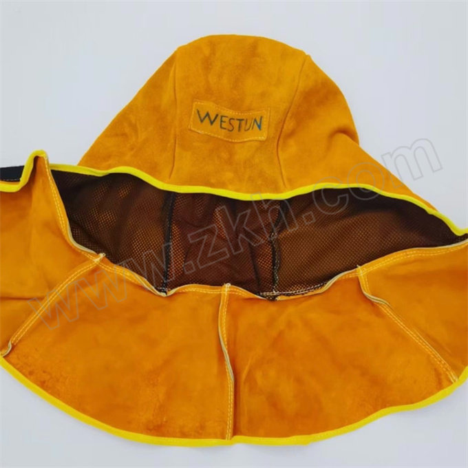 WESTUN/威仕盾 全牛皮焊帽 W-6680Z 均码 金黄色 1个