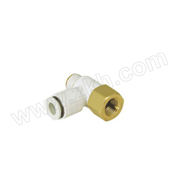 ANAIKE 内螺纹万向弯头 KQ2VF08-03S 黄铜+塑料 快插8mm-内螺纹Rc3/8-内螺纹Rc3/8 1个