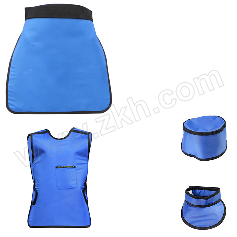 KANGYUN/康韫 防辐射方形防护巾套装 201206-3-6 均码 蓝色 0.5mmPb 含铅方巾×1+围领×1+防护帽×1+上身围裙×1 1套